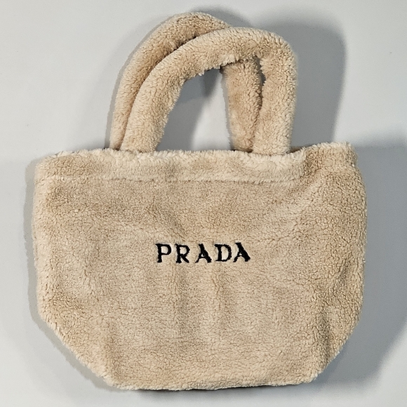 Prada Handbags - Prada Tan Plush Tote Bag